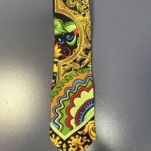 Versace Vibrant Gold and Green Tie
